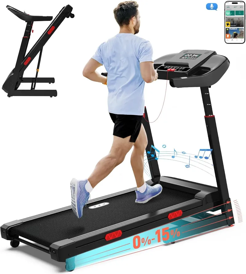 CIIHI Adjustable Height Handrail 15% Auto Incline Treadmill with 400 lbs